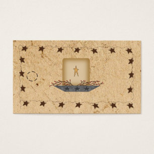 Rusty Stars & Candle Hang Tag