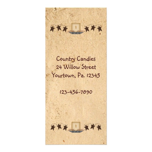 Rusty Stars & Candle Rack Card (Front)