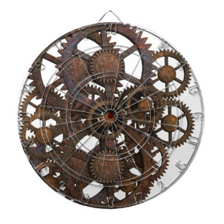 Rusty Steampunk Metal Gears Dartboard