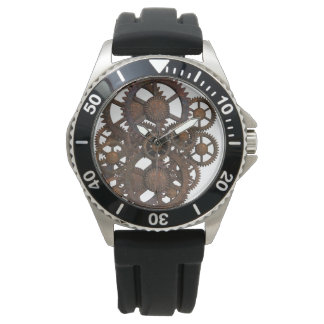 Rusty Steampunk Metal Gears Watch