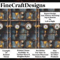 Rusty Steampunk Plumbing Pattern BM8 Decoupage  