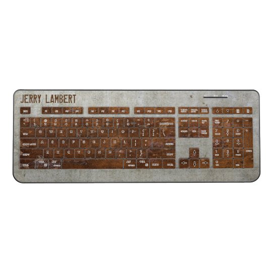 Rusty Steampunk Wireless Keyboard Zazzle.co.uk