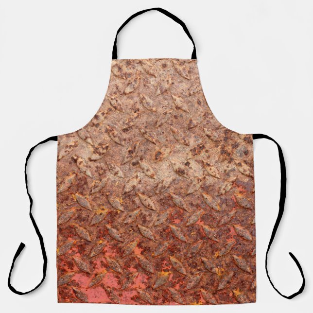 Rusty steel plate, grungy metal texture. apron (Front)