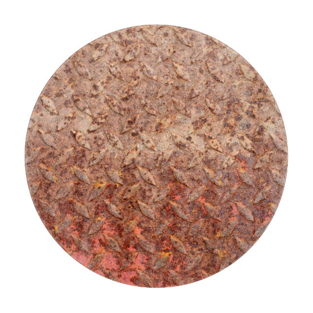 Rusty steel plate, grungy metal texture. cutting board (Front)