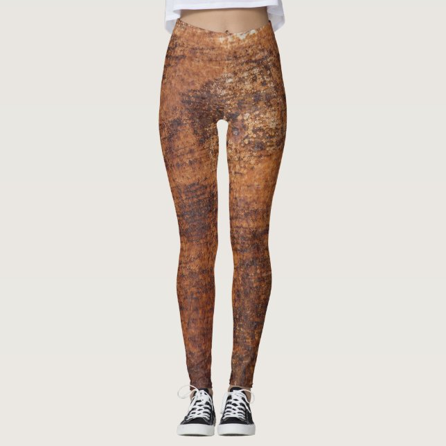 Rusty Textured Metal Surface Leggings (Front)