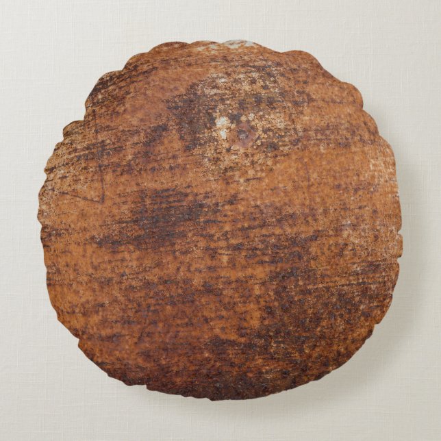 Rusty Textured Metal Surface Round Cushion (Front)