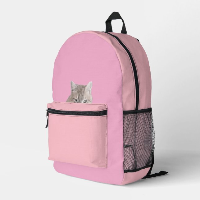 Rusty the Cat Pink Backpack (Back Corner Right)
