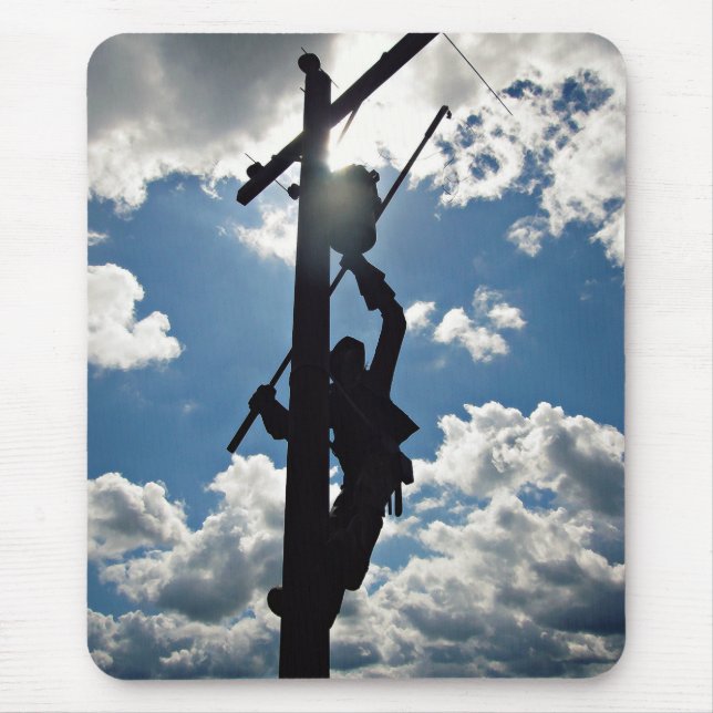 Rusty the Lineman Mouse Mat (Front)