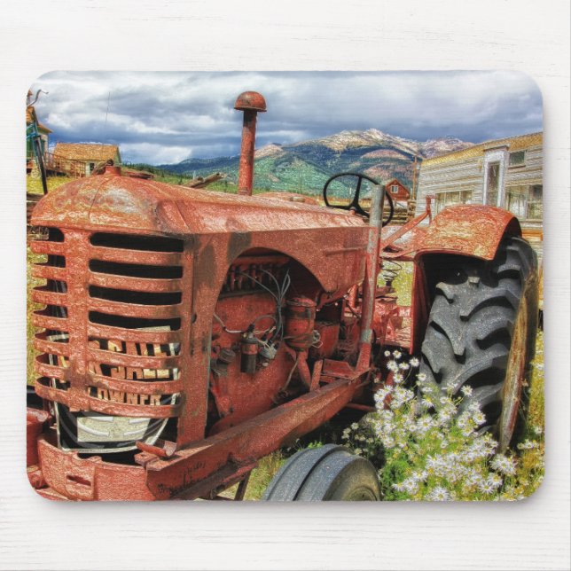 Rusty Tractor Mouse Mat (Front)