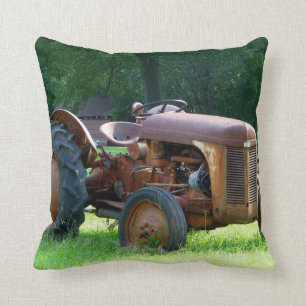 Rusty Tractor throw Pillow