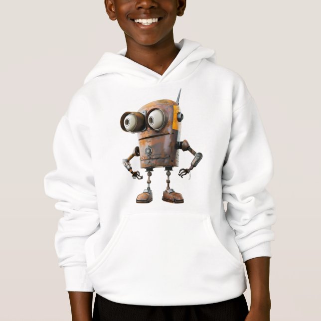 Rusty Twin-Eye Bot — Curious Explorer Droid (Front)