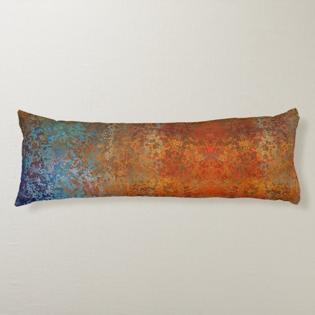 Rusty, Verdigris, Grunge Steampunk  Body Cushion (Front)
