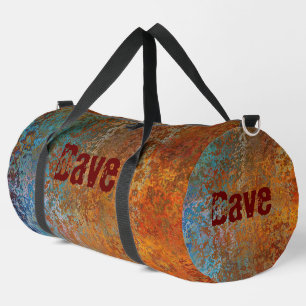 Rusty, Verdigris, Grunge Steampunk Personalised Duffle Bag