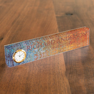 Rusty, Verdigris, Grunge Steampunk Personalised  Nameplate