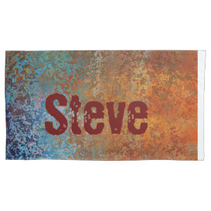 Rusty, Verdigris, Grunge Steampunk Personalised Pillowcase
