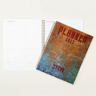 Rusty, Verdigris, Grunge Steampunk Personalised Planner