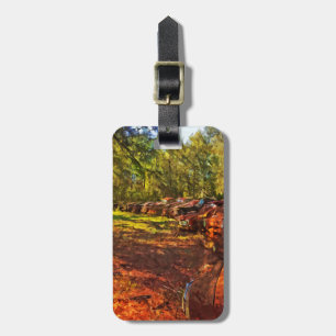 Rusty Vintage Cars in a Row Abstract Luggage Tag