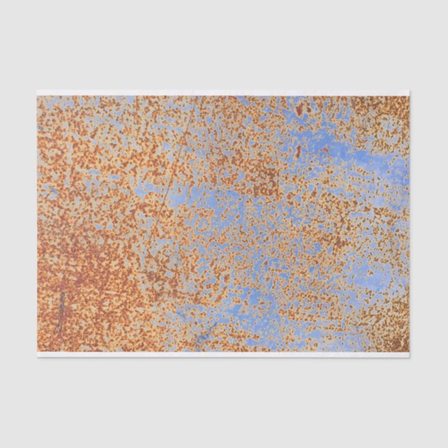 Rusty Weathered Grunge Light Purple Blue Urban DIY Tissue Paper (Front)