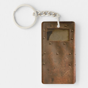 Rusty welding helmet key ring