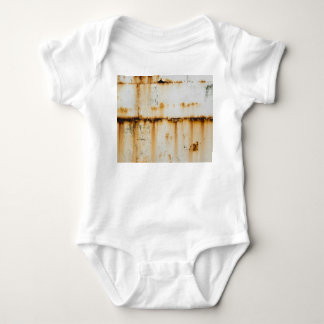 Rusty White Metal: Textured Surface Baby Bodysuit