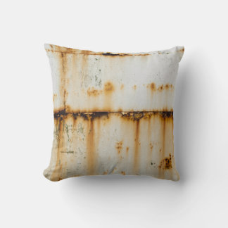 Rusty White Metal: Textured Surface Cushion