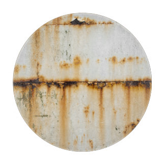 Rusty White Metal: Textured Surface Cutting Board