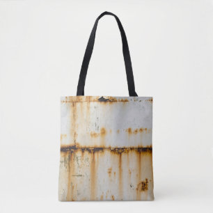 Rusty White Metal: Textured Surface Tote Bag