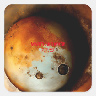 Rusty Zen Design Square Sticker