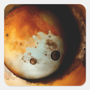 Rusty Zen Design Square Sticker
