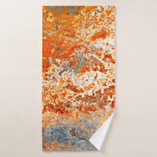 Rusty Zinc grunge background Bath Towel