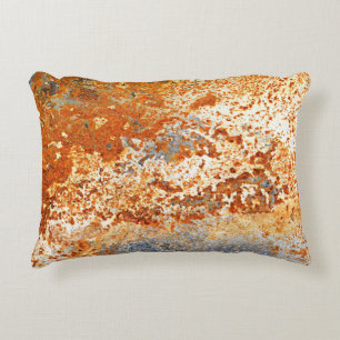 Rusty zinc: grunge texture background. decorative cushion