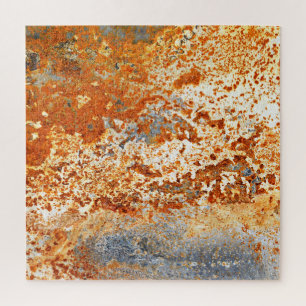 Rusty zinc: grunge texture background. jigsaw puzzle