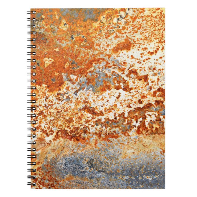 Rusty zinc: grunge texture background. notebook (Front)