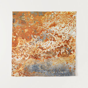 Rusty zinc: grunge texture background. tapestry