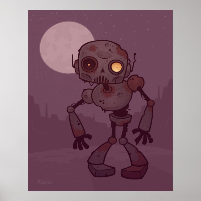 Rusty Zombie Robot Poster (Front)