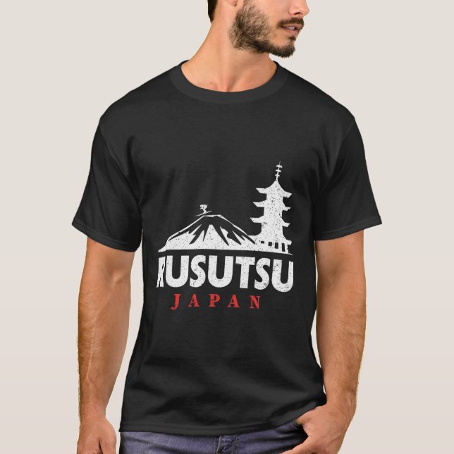 Rusutsu Japan Ski Resort Retro Skiing Snowboarding T-Shirt (Front)