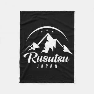 Rusutsu Japan Ski Resort Skiing Snowboarding Fleece Blanket