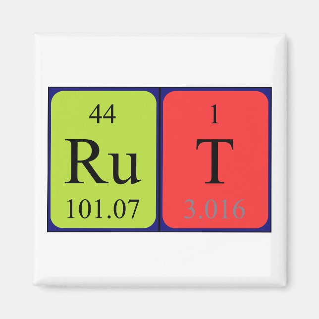 Rut periodic table name magnet (Front)