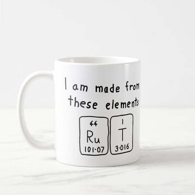 Rut periodic table name mug (Left)
