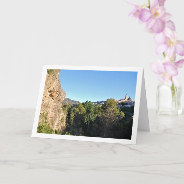 Ruta del Agua Church View, Chelva, Valencia Card (Orchid)