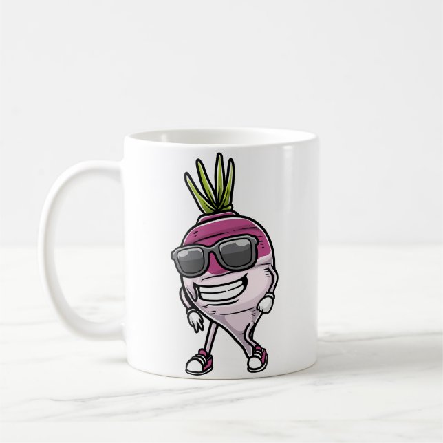 Rutabaga Dancing Coffee Mug (Left)