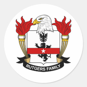 Rutgers Family Crest Classic Round Sticker