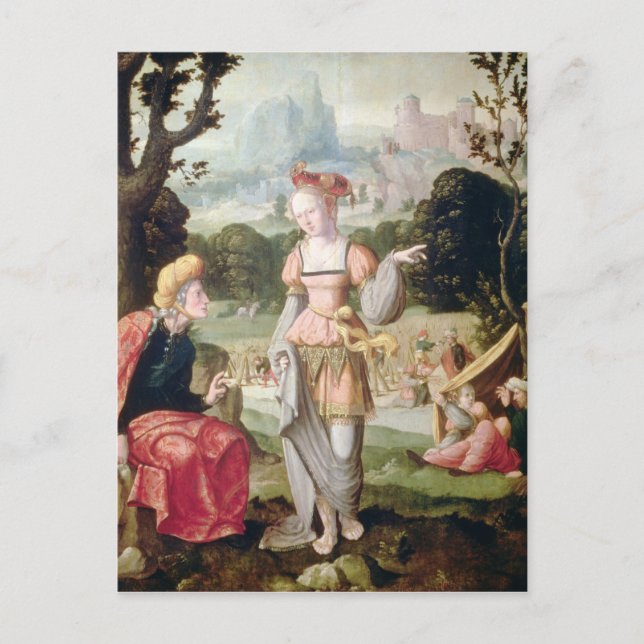 Ruth and Naomi in the field of Boaz, c.1530-40 Postcard (Front)