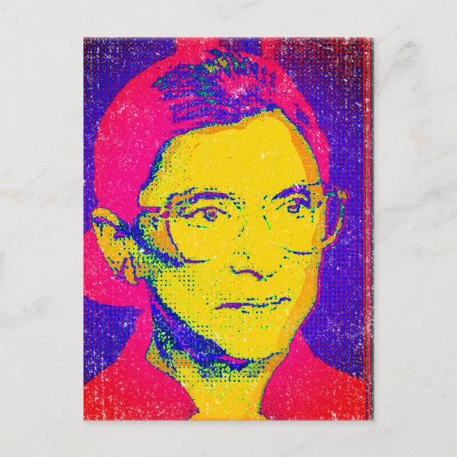 Ruth Bader Ginsburg 1983, Pop Art Portrait Postcard (Front)