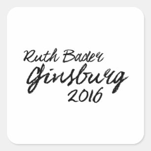 Ruth Bader Ginsburg 2016 Signature Square Sticker