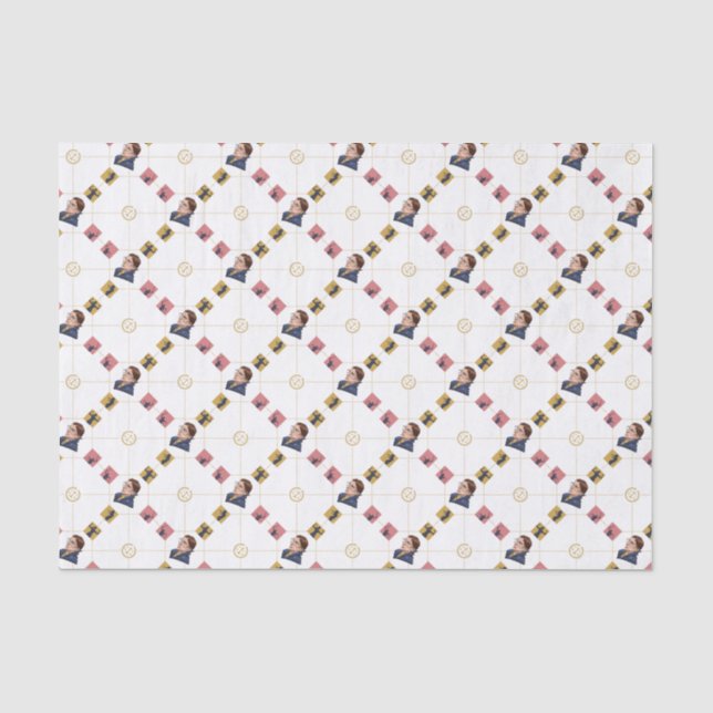 Ruth Bader Ginsburg - Artistic Lawyer Pattern Tissue Paper (Front)