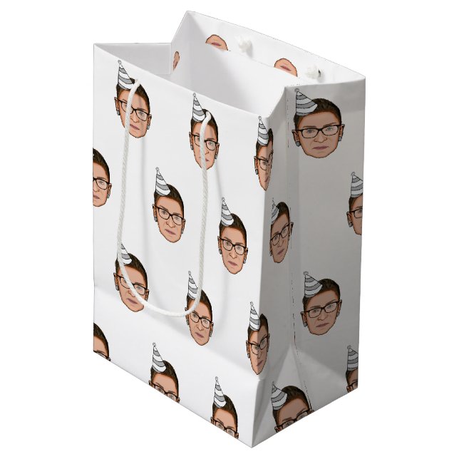 RUTH BADER GINSBURG BIRTHDAY MEDIUM GIFT BAG (Front Angled)