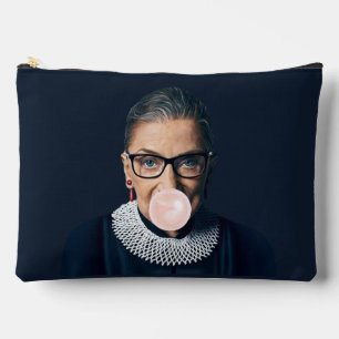 Ruth Bader Ginsburg Blowing Pink Bubble gum    Accessory Pouch