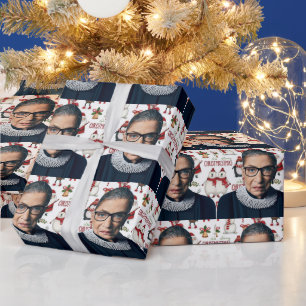 Ruth Bader Ginsburg Christmas pattern Wrapping Paper