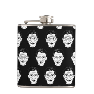 Ruth Bader Ginsburg Face Feminist Notorious RBG Hip Flask